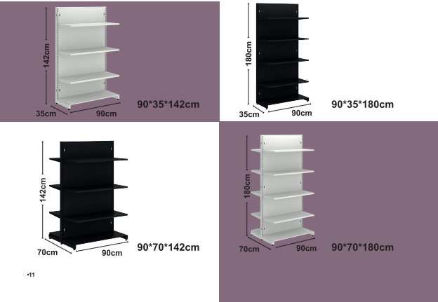 Estanterías sólidas